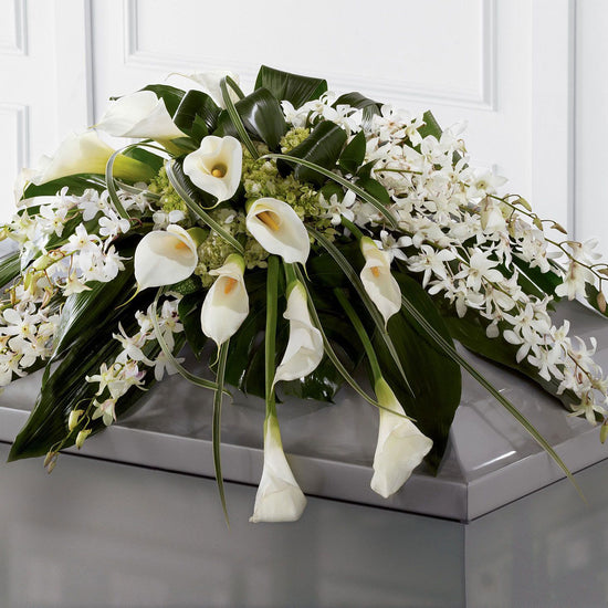 Callay Lily and Orchid Casket Spray