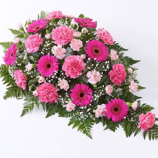 Carnation and Germini Teardrop Spray Pink