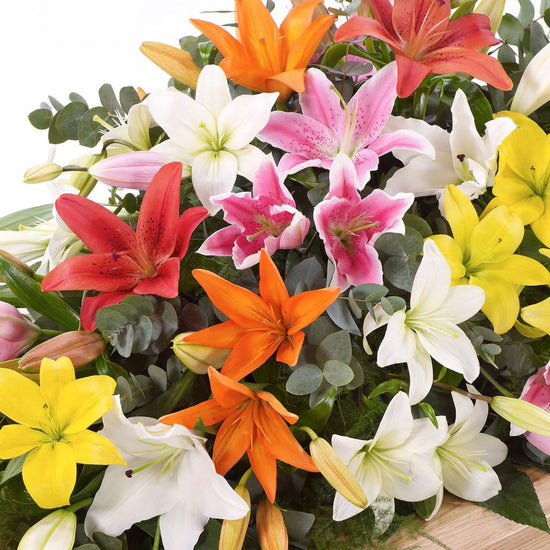 Lily Casket Spray Mixed Colours 1