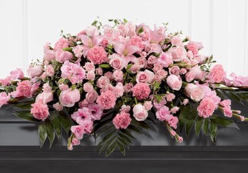 Mixed Casket Spray Pink