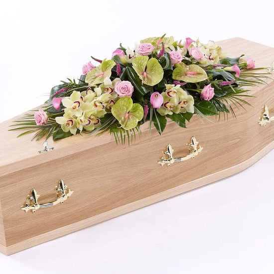 Rose Orchid And Calla Lily Casket Spray