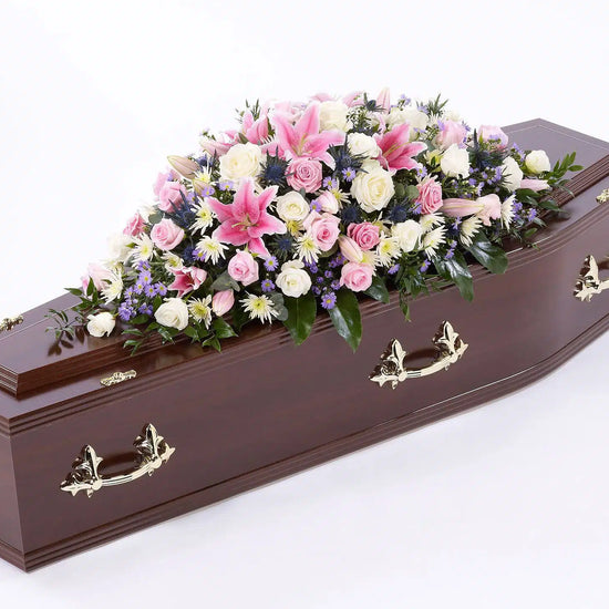 Rose and Eryngium Casket Spray