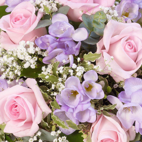 Rose And Freesia Posy Pink And Lilac 1