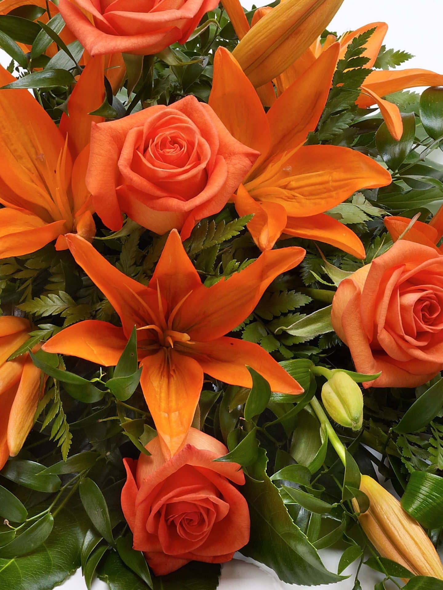 Rose And Lily Spray Orange 1