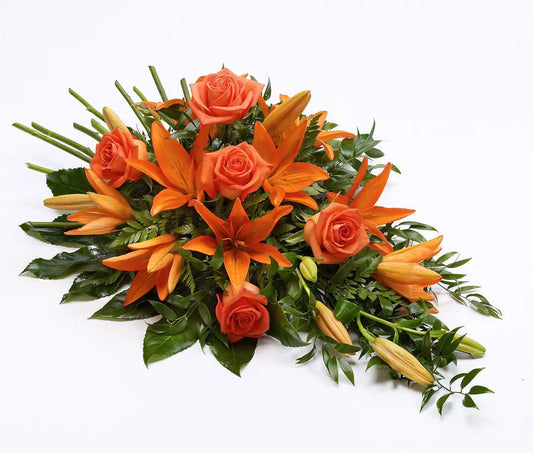 Rose and Lily Spray Orange