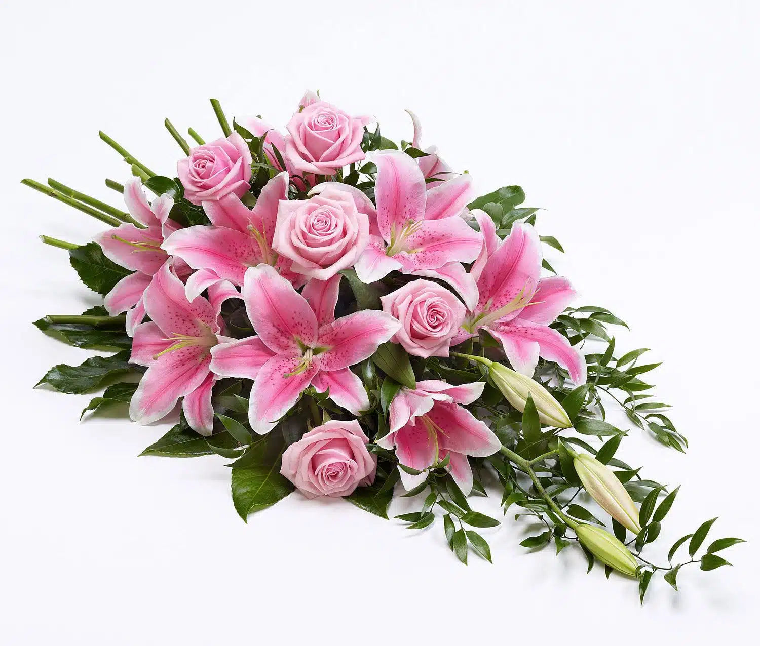 Rose and Lily Spray Pink
