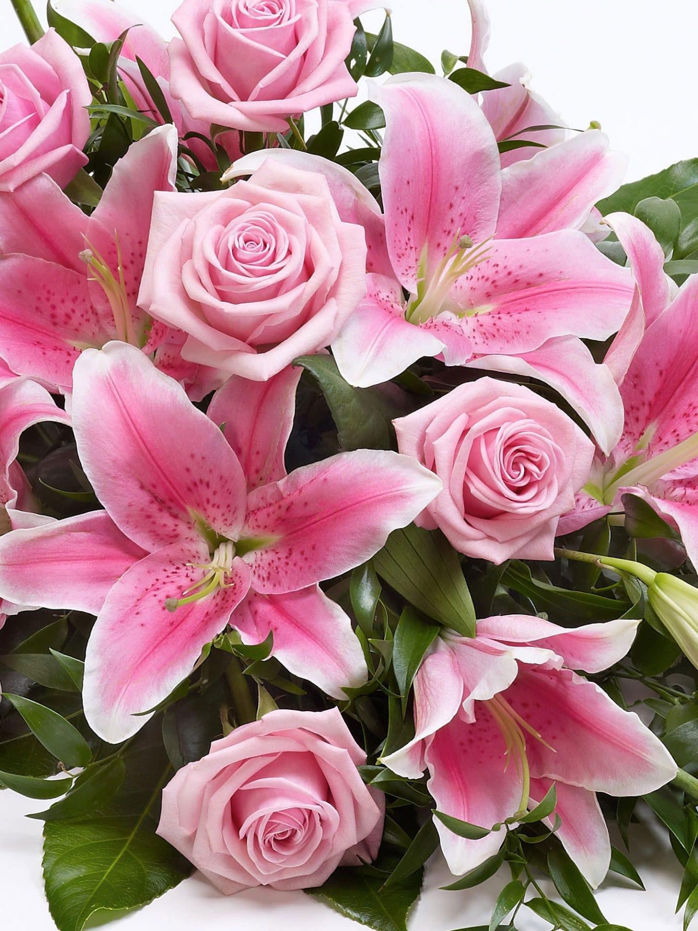 Rose And Lily Spray Pink1
