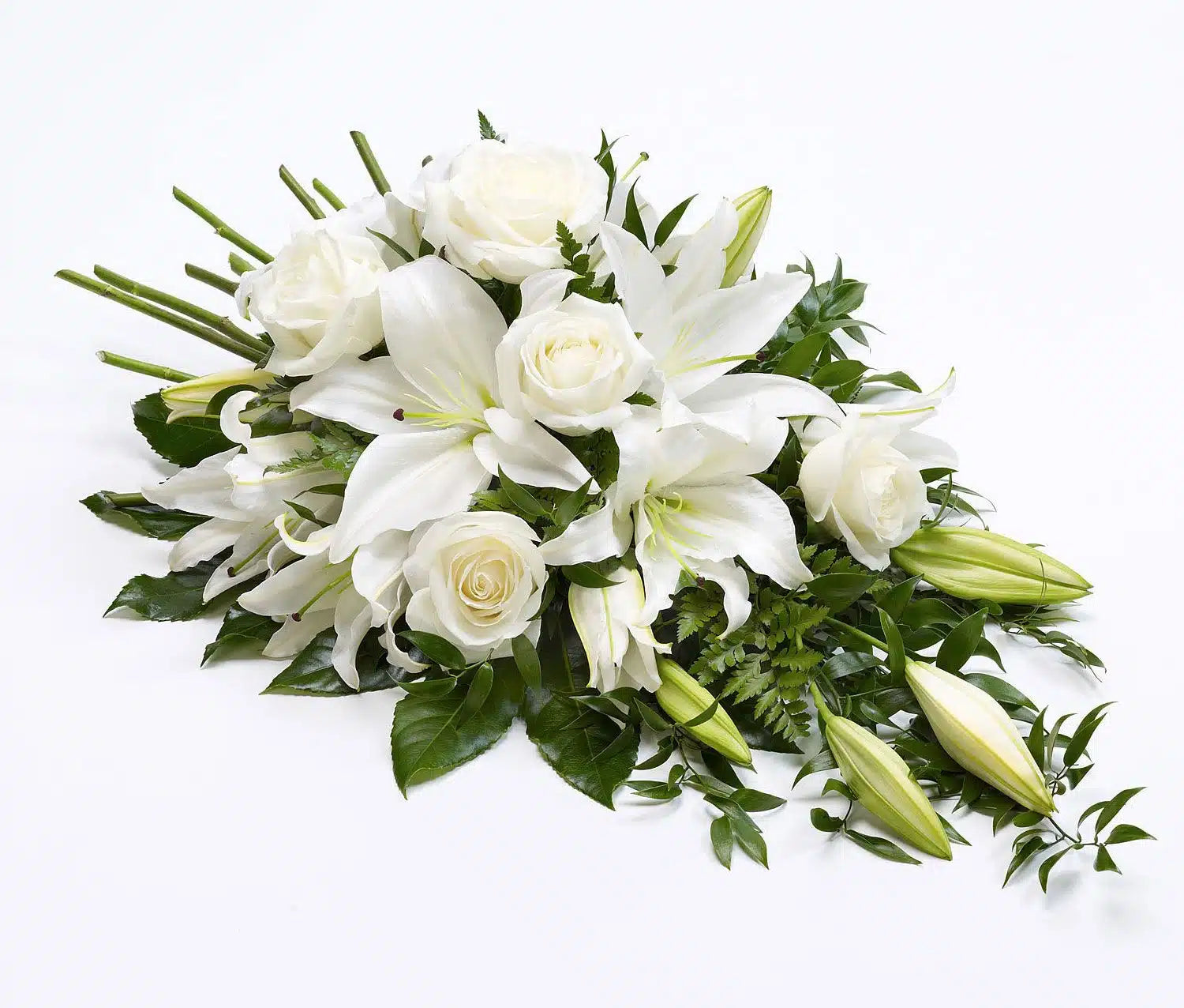 Rose and Lily Spray White