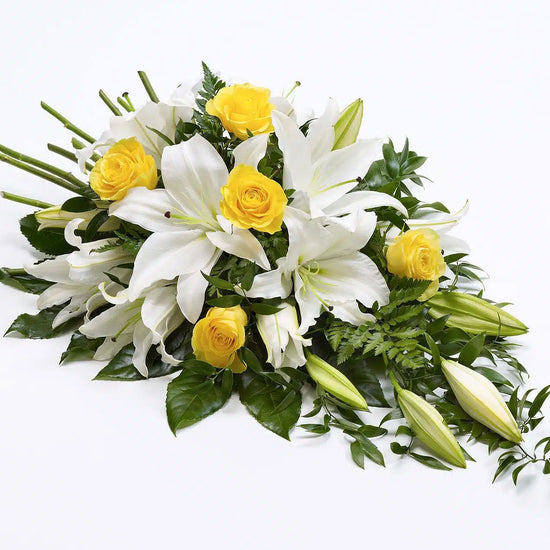 Rose and Lily Spray Yellow and White