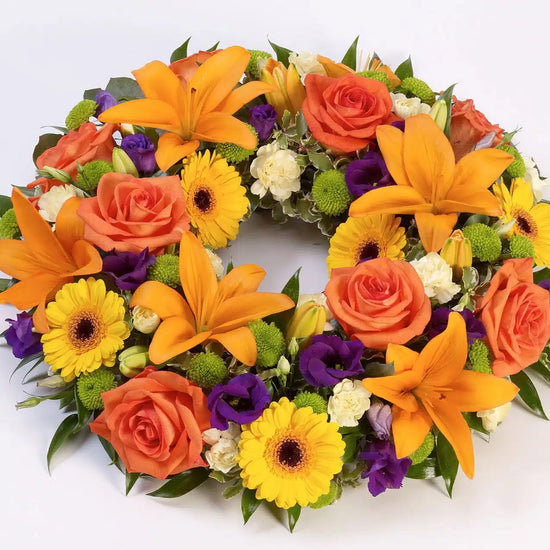 Rose and Lily Wreath Vibrant
