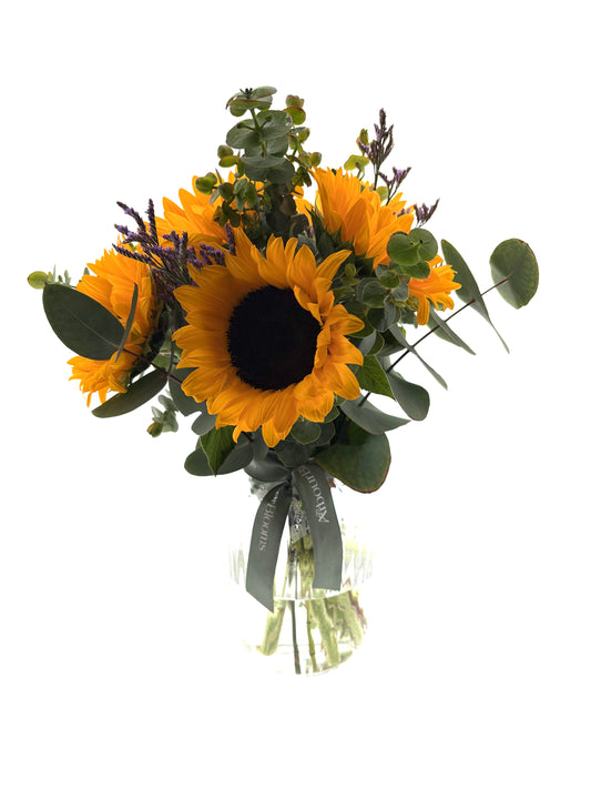 Summer Sunshine Vase | Sunflower Bouquet Dublin | Arbour Blooms