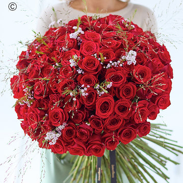 Valentine's Day Luxury 100 Red Roses