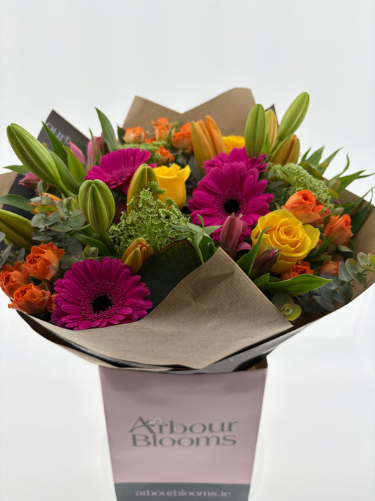 Happy Birthday Vibrant Bouquet plus free birthday balloon