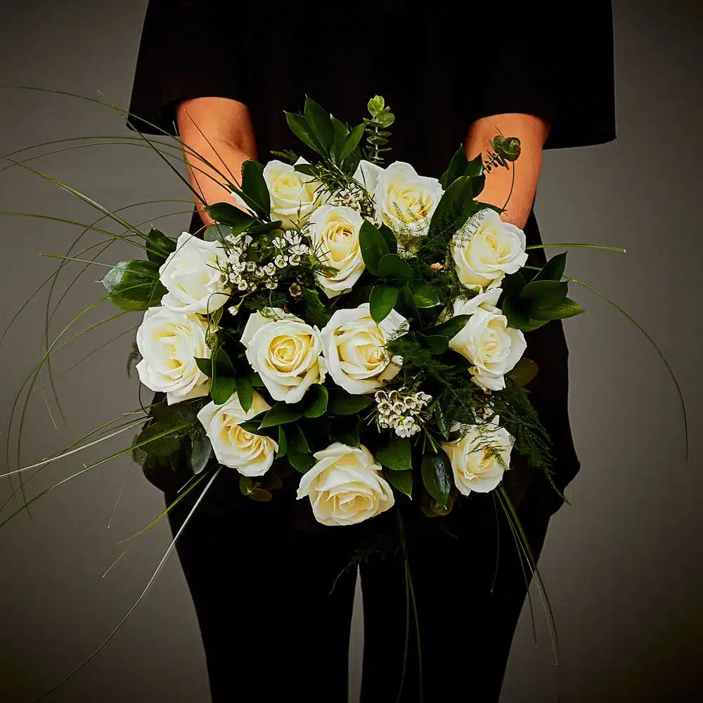 White Rose Hand Tied 1 Arbour Blooms