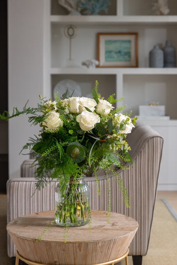 White Rose Hand Tied
