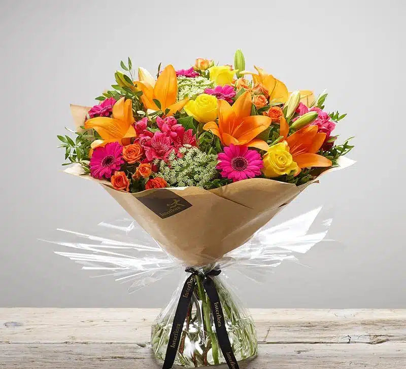 flaming fiesta hand tied