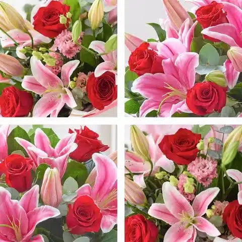 Roses And Lily Mixed