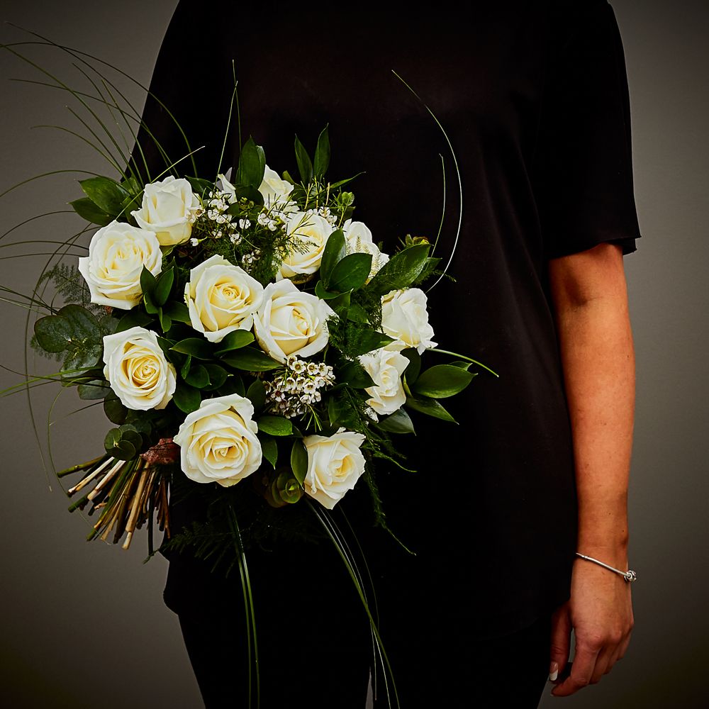 White Rose Hand Tied