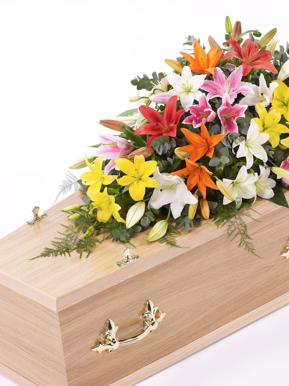 Lily Casket Spray Mixed Colours